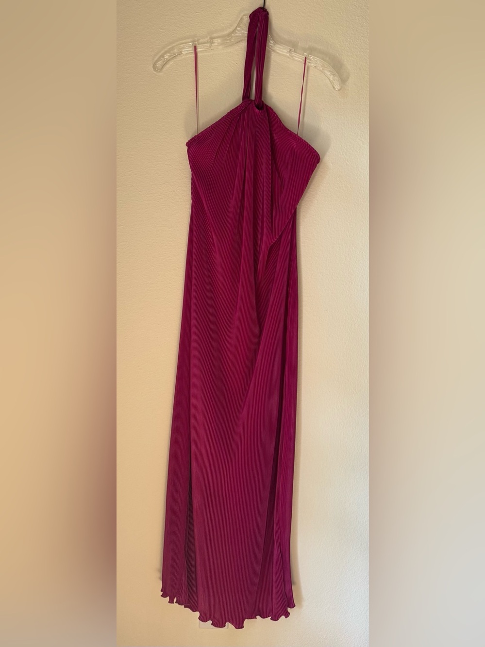 Endless Blu Fuchsia Halter Maxi Dress - Women | Size Medium